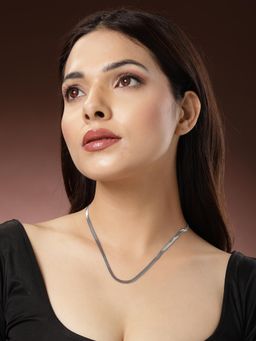 Gahan - Women Silver-Toned German Silver Oxidised Chain