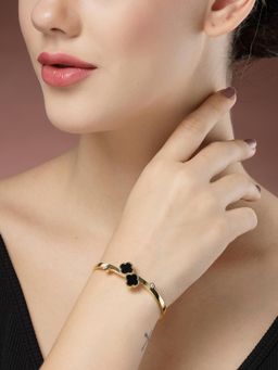 Gahan - Women Gold-Plated Cuff Bracelet (Adjustable)