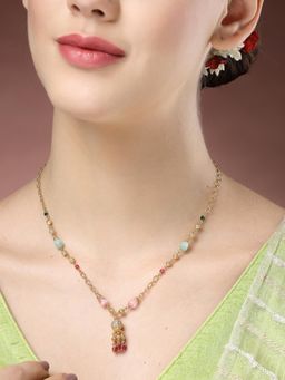 Gahan - Women Multicolor Gold-Plated Minimal Chain