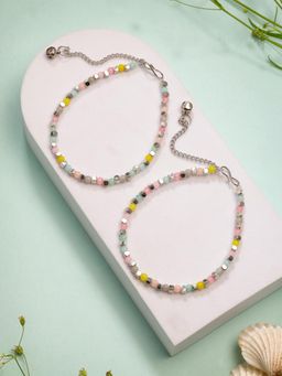 Gahan - Womens Multi-Coloured Artificial Beads Anklet