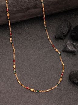 Gahan - Womens Gold-Plated Artificial Beads Minimal Chain