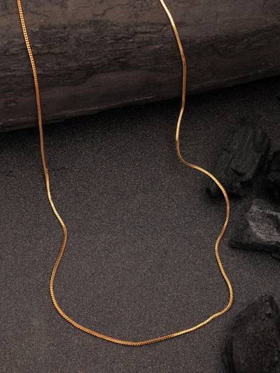 Womens Gold-Plated Minimal Chain