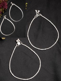 Gahan - Womens Pack of 2 Silver-Plated Anklets