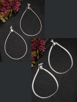 Gahan - Womens Pack of 2 Silver-Plated Anklets