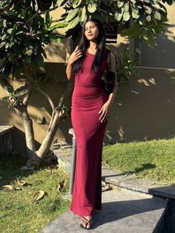 Outzidr - Fitted Maxi Party Dress