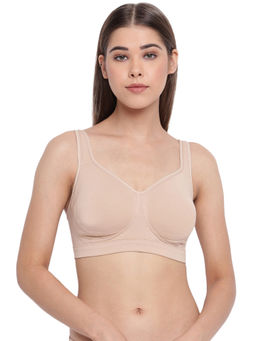 Enamor - Encircle Side Shaping Wide Straps Non-Padded Wirefree Cotton Full Support Bra A142