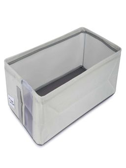 House of Quirk - Foldable Storage Containers with Mesh Window for Organizing Clothes - Grey