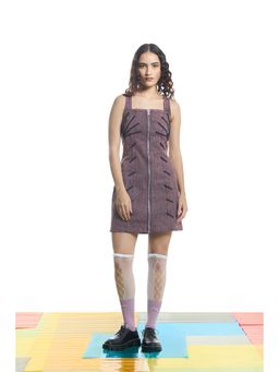 THNWHN - Rusty Mauve Bodycon Mini Dress