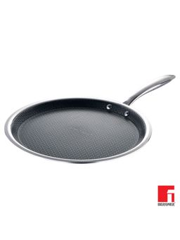 Bergner - Hitech Prism Non-stick Stainless Steel Tawa, 30 Cm. Induction Base, Silver (1)