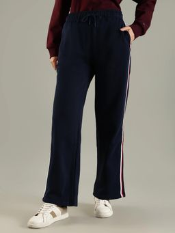Tommy Hilfiger - Wide Fit Solid Mid Rise Track Pant