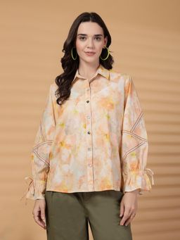 Gipsy - Orange Floral Cotton Shirt