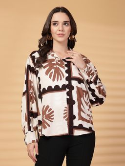 Gipsy - Brown Printed Rayon Shirt