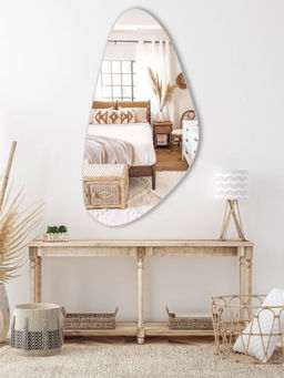 The Handmade Flair - Silver Irregular Decorative Wall Mirror