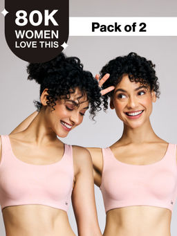 Nykd by Nykaa - Soft Cup Easy Peasy Slip-on Bra with Full Coverage NYB113 PO2 Pink