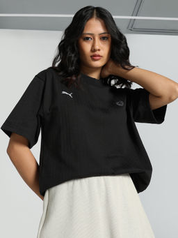 Puma - Scuderia Ferrari Style Women Relaxed Fit Motorsport T-Shirt Black