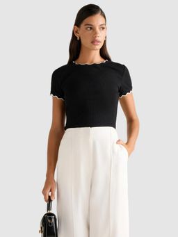 Forever New - Rebecca Scallop Trim Top