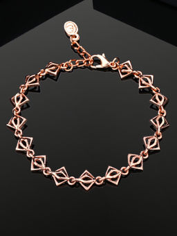 Estele - Rose Gold Plated Geometric Bracelet for Girls and Women
