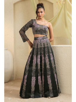 "Two Sisters" by Gyans - Evergreen Grace Embroidered Jumpsuit