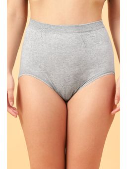 BRACHY - Women Grey Plus Size Full Coverage High-Rise Stretchable Maternity Panty