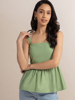 Twenty Dresses by Nykaa Fashion - Pastel Green Admire The Beauty Top