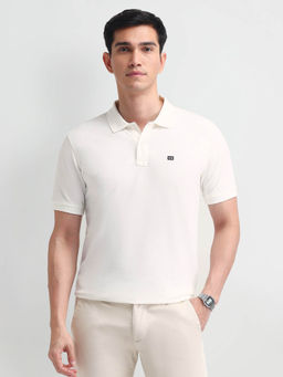 Arrow Sports - Solid/Plain White Half Sleeves Polo T-Shirt