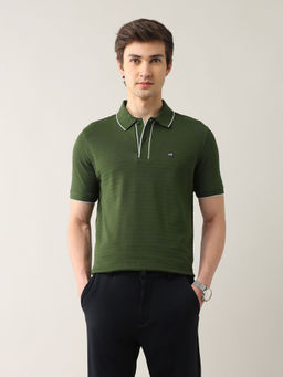 Arrow Sports - Men'S Textured Pure Cotton Polo T-Shirt