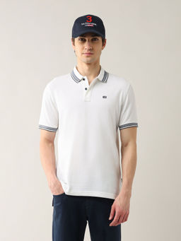 Arrow Sports - Men's Solid Pure Cotton 4 In 1 Rugby Polo T-Shirt