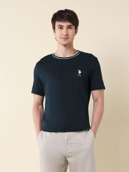 U.S. POLO ASSN. - Men's Solid Pure Cotton Varsity T-Shirt