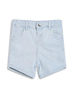 MINI KLUB - Blue Cotton Solid Shorts