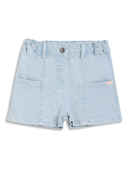 MINI KLUB - Blue Cotton Solid Shorts