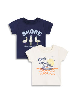 MINI KLUB - Multi-Color Cotton Half Sleeve Printed T-shirts (Pack of 2)