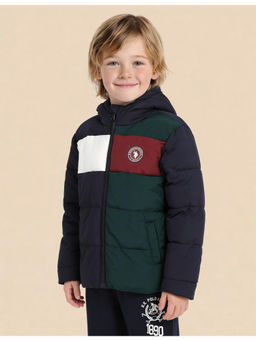 U.S. POLO ASSN. - Navy Blue Colorblock Puffer Jacket