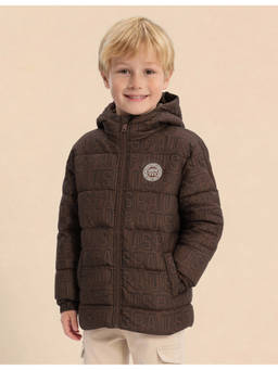U.S. POLO ASSN. - Brown Typography Puffer Jacket