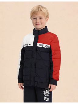 U.S. POLO ASSN. - Navy Blue Colorblocked Puffer Jacket