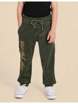 U.S. POLO ASSN. - Green Embroidered Regular Fit Joggers