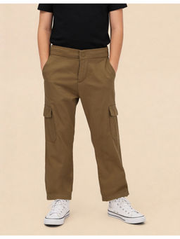 U.S. POLO ASSN. - Brown Solid Relaxed Fit Cargo