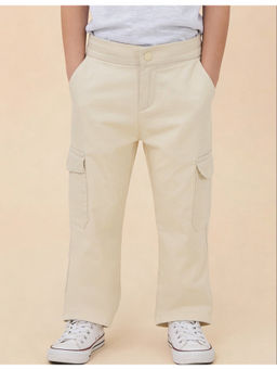 U.S. POLO ASSN. - Beige Solid Relaxed Fit Cargo