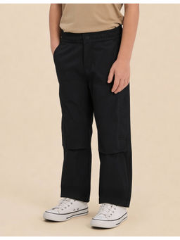 U.S. POLO ASSN. - Black Solid Relaxed Fit Trouser