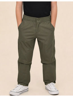 U.S. POLO ASSN. - Green Solid Relaxed Fit Trouser