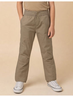 U.S. POLO ASSN. - Brown Solid Relaxed Fit Trouser