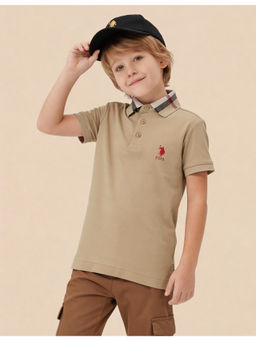 U.S. POLO ASSN. - Beige Regular Fit Mini Me Polo T-shirt
