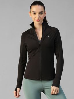 Athlisis - Black Women's Everyday Sporty Zip-Up Gym and Training Jacket