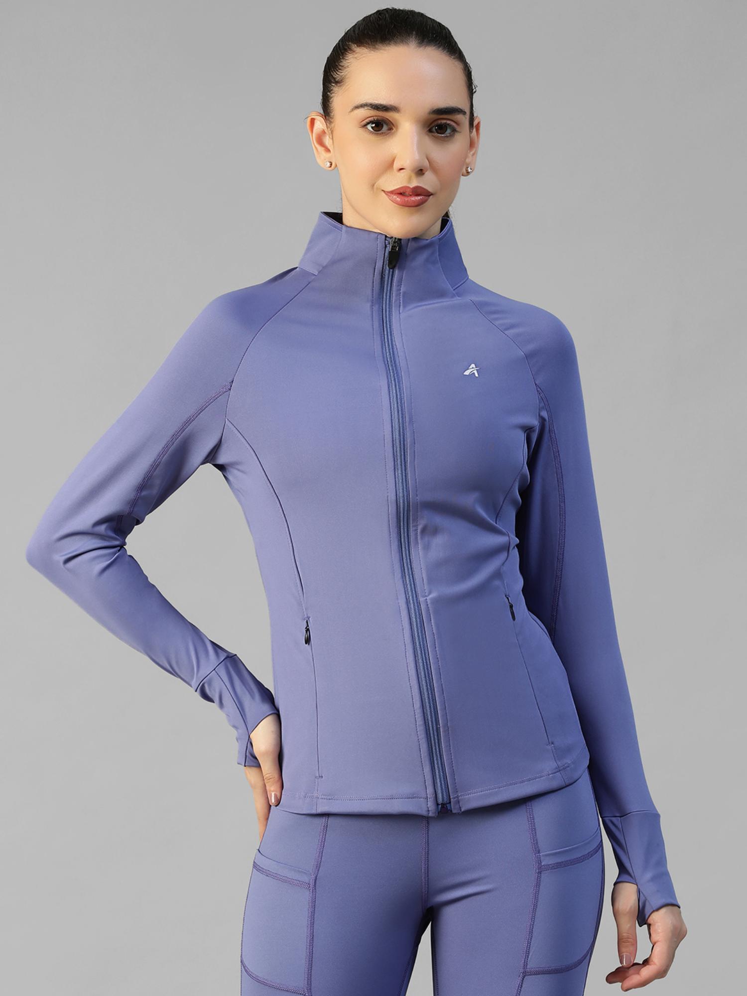 athlisis Purple Women's Everyday Sporty Zip-Up Gym and Training Jacket-picture-22