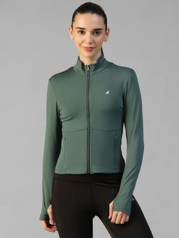 Athlisis - Green Women's Everyday Sporty Zip-Up Gym and Training Jacket