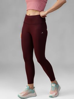 Athlisis - Wine Women's Dry-Tech Workout Gym, Yoga, Running and Training Tights
