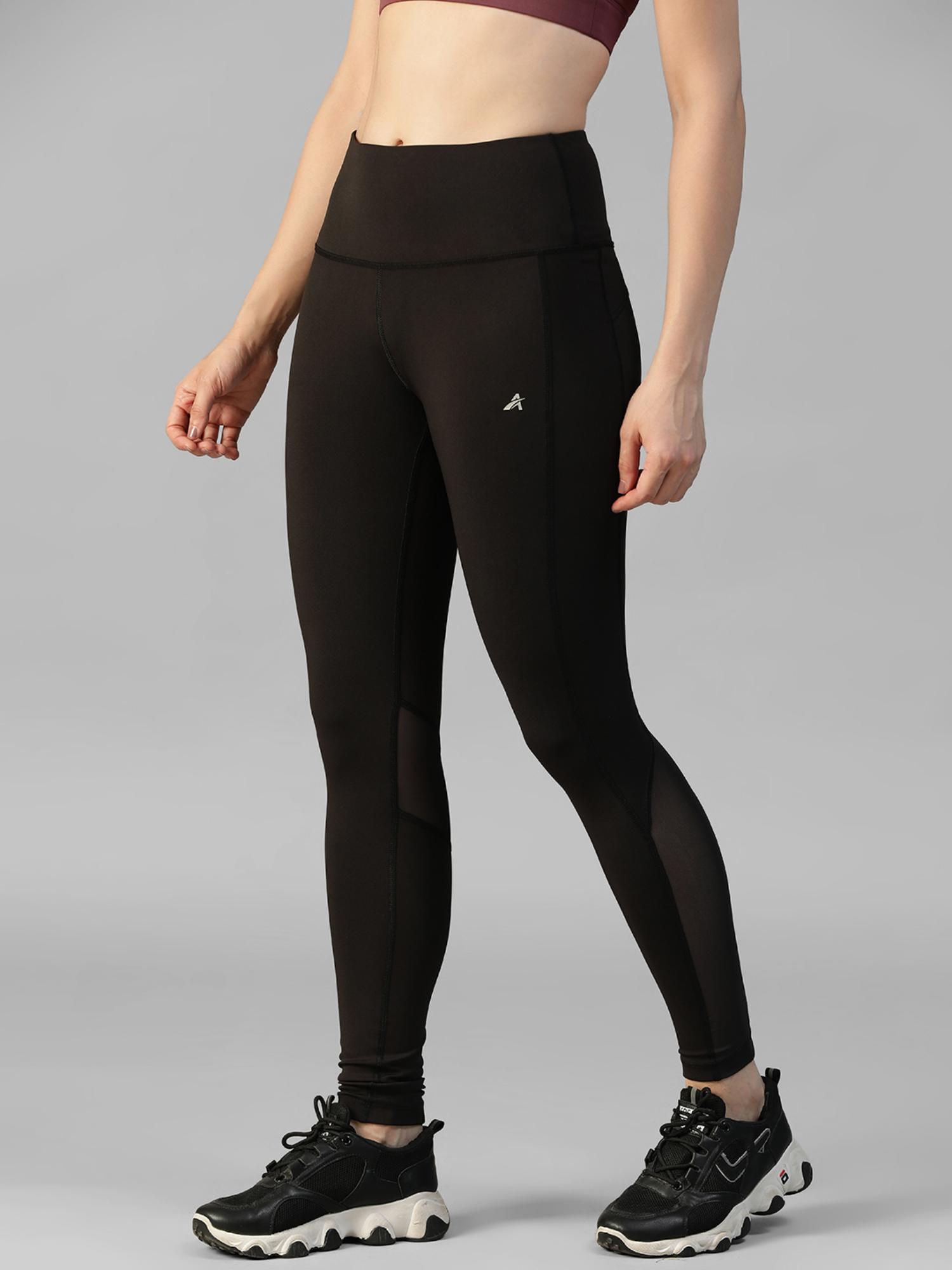 Black Women's Dry-Tech Workout Gym, Yoga, Running and Training Tights-image-9