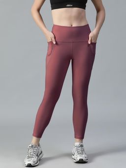 Athlisis - Mauve Women's Dry-Tech Workout Gym, Yoga, Running and Training Tights