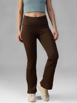 Athlisis - Brown Women's High-Waist Yoga Trackpant