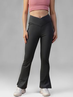 Athlisis - Grey Women's Crossover Waist Yoga Trackpant