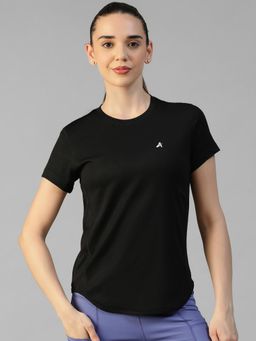 Athlisis - Black Women's E-Dry Slim Fit T-Shirt